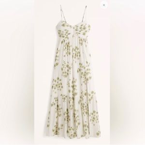 Abercrombie & Fitch Ruched Babydoll Maxi Dress